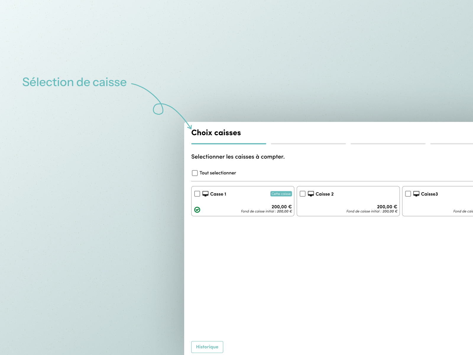 Sélection de caisse
